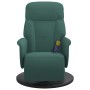 Sillón reclinable masaje con reposapiés terciopelo verde oscuro en Sillones | Comprar online en Foru.es