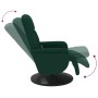 Sillón reclinable masaje con reposapiés terciopelo verde oscuro en Sillones | Comprar online en Foru.es