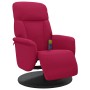 Sillón reclinable masaje con reposapiés terciopelo rojo tinto en Sillones | Comprar online en Foru.es