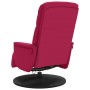 Sillón reclinable masaje con reposapiés terciopelo rojo tinto en Sillones | Comprar online en Foru.es