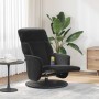 Sillón reclinable de masaje con reposapiés terciopelo negro en Sillones | Comprar online en Foru.es