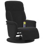 Sillón reclinable de masaje con reposapiés terciopelo negro en Sillones | Comprar online en Foru.es