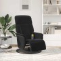 Sillón reclinable de masaje con reposapiés terciopelo negro en Sillones | Comprar online en Foru.es