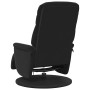 Sillón reclinable de masaje con reposapiés terciopelo negro en Sillones | Comprar online en Foru.es