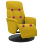 Sillón reclinable masaje con reposapiés terciopelo amarillo en Sillones | Comprar online en Foru.es