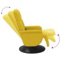 Sillón reclinable masaje con reposapiés terciopelo amarillo en Sillones | Comprar online en Foru.es