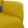 Sillón reclinable masaje con reposapiés terciopelo amarillo en Sillones | Comprar online en Foru.es