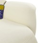 Sillón reclinable masaje con reposapiés terciopelo color crema en Sillones | Comprar online en Foru.es