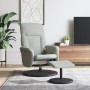 Sillón reclinable masaje con reposapiés terciopelo gris claro en Sillones | Comprar online en Foru.es