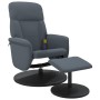 Sillón reclinable masaje con reposapiés terciopelo gris oscuro en Sillones | Comprar online en Foru.es