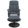 Sillón reclinable masaje con reposapiés terciopelo gris oscuro en Sillones | Comprar online en Foru.es