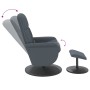 Sillón reclinable masaje con reposapiés terciopelo gris oscuro en Sillones | Comprar online en Foru.es