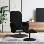 Sillón reclinable de masaje con reposapiés terciopelo negro en Sillones | Comprar online en Foru.es