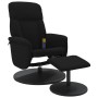 Sillón reclinable de masaje con reposapiés terciopelo negro en Sillones | Comprar online en Foru.es