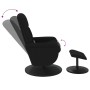 Sillón reclinable de masaje con reposapiés terciopelo negro en Sillones | Comprar online en Foru.es