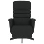 Sillón reclinable con reposapiés cuero sintético negro en Sillones | Comprar online en Foru.es