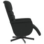 Sillón reclinable con reposapiés cuero sintético negro en Sillones | Comprar online en Foru.es