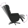 Sillón reclinable con reposapiés cuero sintético negro en Sillones | Comprar online en Foru.es