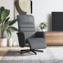 Sillón reclinable con reposapiés cuero sintético gris en Sillones | Comprar online en Foru.es