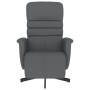 Sillón reclinable con reposapiés cuero sintético gris en Sillones | Comprar online en Foru.es