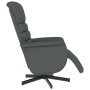 Sillón reclinable con reposapiés cuero sintético gris en Sillones | Comprar online en Foru.es