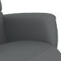 Sillón reclinable con reposapiés cuero sintético gris en Sillones | Comprar online en Foru.es