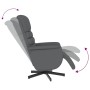 Sillón reclinable con reposapiés cuero sintético gris en Sillones | Comprar online en Foru.es