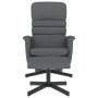 Sillón reclinable con reposapiés cuero sintético gris en Sillones | Comprar online en Foru.es