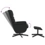 Sillón reclinable masaje con reposapiés cuero sintético negro en Sillones | Comprar online en Foru.es