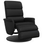 Sillón reclinable con reposapiés cuero sintético negro en Sillones | Comprar online en Foru.es