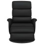 Sillón reclinable con reposapiés cuero sintético negro en Sillones | Comprar online en Foru.es