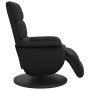 Sillón reclinable con reposapiés cuero sintético negro en Sillones | Comprar online en Foru.es