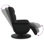 Sillón reclinable con reposapiés cuero sintético negro en Sillones | Comprar online en Foru.es