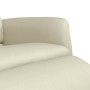 Sillón reclinable con reposapiés cuero sintético color crema en Sillones | Comprar online en Foru.es