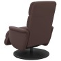 Sillón reclinable con reposapiés cuero sintético marrón en Sillones | Comprar online en Foru.es