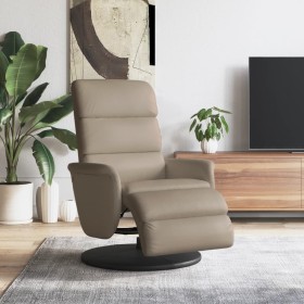 Sillón reclinable con reposapiés cuero sintético capuchino en Sillones | Comprar online en Foru.es