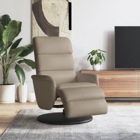 Sillón reclinable con reposapiés cuero sintético capuchino en Sillones | Comprar online en Foru.es