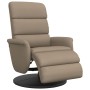 Sillón reclinable con reposapiés cuero sintético capuchino en Sillones | Comprar online en Foru.es