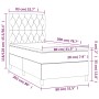 Cama box spring con colchón tela gris claro 80x200 cm de vidaXL, Camas y somieres - Ref: Foro24-3141969, Precio: 320,14 €, De...