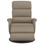 Sillón reclinable con reposapiés cuero sintético capuchino en Sillones | Comprar online en Foru.es