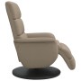 Sillón reclinable con reposapiés cuero sintético capuchino en Sillones | Comprar online en Foru.es