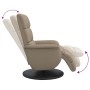 Sillón reclinable con reposapiés cuero sintético capuchino en Sillones | Comprar online en Foru.es