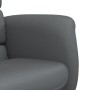 Sillón reclinable con reposapiés cuero sintético gris en Sillones | Comprar online en Foru.es