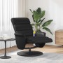 Sillón reclinable masaje con reposapiés cuero sintético negro en Sillones | Comprar online en Foru.es