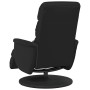 Sillón reclinable masaje con reposapiés cuero sintético negro en Sillones | Comprar online en Foru.es