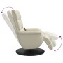 Sillón reclinable masaje con reposapiés cuero sintético crema en Sillones | Comprar online en Foru.es
