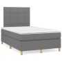 Cama box spring con colchón tela gris oscuro 120x200 cm de vidaXL, Camas y somieres - Ref: Foro24-3142322, Precio: 399,28 €, ...
