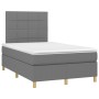 Cama box spring con colchón tela gris oscuro 120x200 cm de vidaXL, Camas y somieres - Ref: Foro24-3142322, Precio: 399,28 €, ...