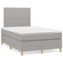 Cama box spring con colchón tela gris claro 120x200 cm de vidaXL, Camas y somieres - Ref: Foro24-3142241, Precio: 396,32 €, D...