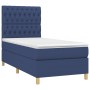 Cama box spring con colchón tela azul 90x200 cm de vidaXL, Camas y somieres - Ref: Foro24-3142551, Precio: 371,91 €, Descuent...